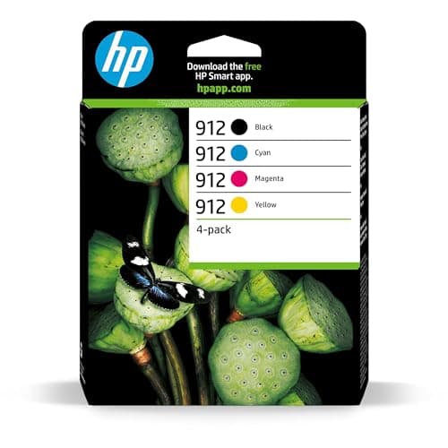 Image of HP 6ZC74AE 912 Original Ink Cartridges, Black/Cyan/Magenta/Yellow, Multipack