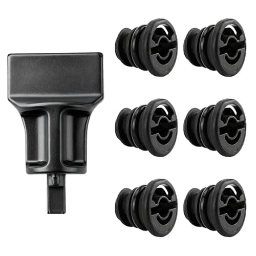 Image of 6PCS Oil Drain Plug with Drain Plug Removal Tool, Oil Sump Drain Plug with Sealing O-ring, Compatible with VW Audi Touareg Golf Passat, Excellent Seal, Durable Nylon