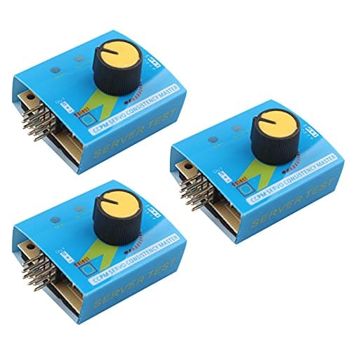 Image of HALJIA 3PCS 3 Mode Multi RC Servo Tester 3CH ECS Speed Current Controller 4.8-6V CCPM Consistency Master Checker with Reverse, 15mA Meter Server Test Servo Centering Tool for Plane Helicopter Car