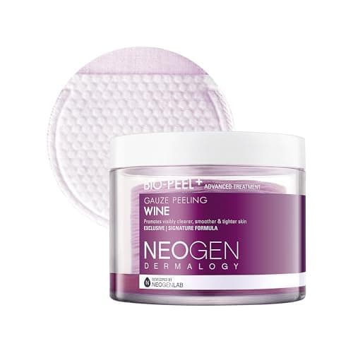 Image of DERMALOGY by NEOGENLAB Bio-Peel Gauze Peeling Pads (Wine, 30 pads) – Exfoliating & Firming Facial Pads with PHA, Red Wine, Resveratrol & Hyaluronic Acid – Korean Skincare K-Beauty
