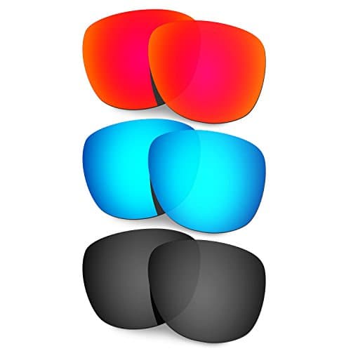 Image of HKUCO Reinforce Replacement Lenses For Oakley Trillbe X Sunglasses Red/Blue/Black Polarized
