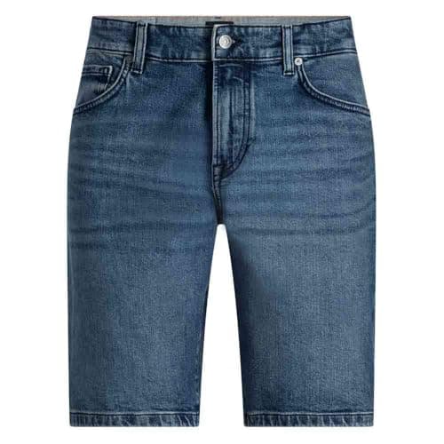 Image of BOSS Men's Denim Shorts, Medium Blue 426, 40
