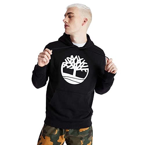 Image of Timberland Core Logo P/O Hood BB Sweatshirt for Men, Black/White, M