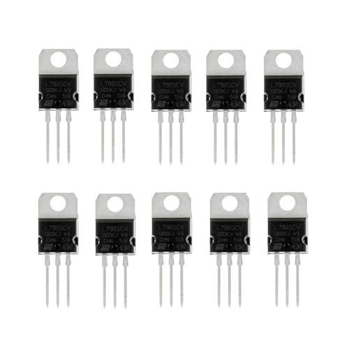 Image of 10Pcs Voltage Regulator, MOSFET Transistors Kit L7805CV Voltage Regulator Output 5 V 1.5 A Integrated Circuits L7805 Linear Positive Voltage Regulators Stabilizer Package IC Transistor Assortment Kit