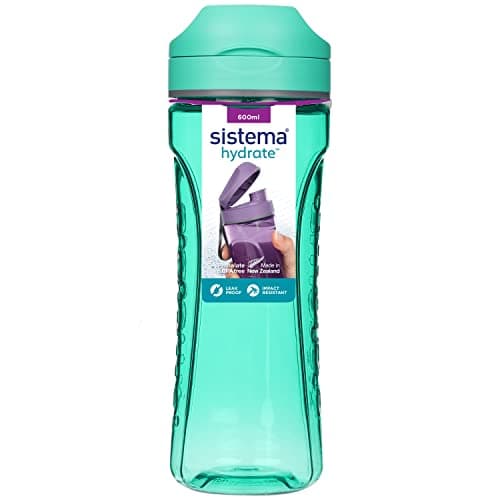 Image of Sistema Hydrate Tritan Swift Water Bottle | 600 ml | Leakproof Water Bottle | BPA-Free | Assorted Colours