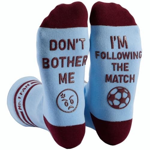 Image of FLYWIND Football Gifts for Men Stocking Stuffers Gadgets Novelty Socks, Christmas Football Gifts for Boys Teenager Funny Socks Birthday Presents for Men Father Dad Brother Husband Boyfriend (Blue)