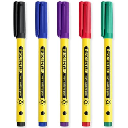 Image of STAEDTLER 307 Noris Writing Pen - Handwriting Pens - 0.6mm Line Width - Ideal for School, Work, Office, etc (Mixed)