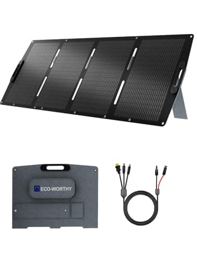 Image of ECO-WORTHY 200W Portable Folding Solar Panel IP67 Waterproof for Motorhome,Camping,Fishing,Boats,Outdoor(Compatible with 95% Generators)