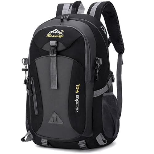 Image of Hiking Backpack 40L Lightweight Foldable Backpack for Men Women Durable Water Resistant Daypack Rucksack for Camping Cycling Climbing Walking Mountaineer Outdoor Sports