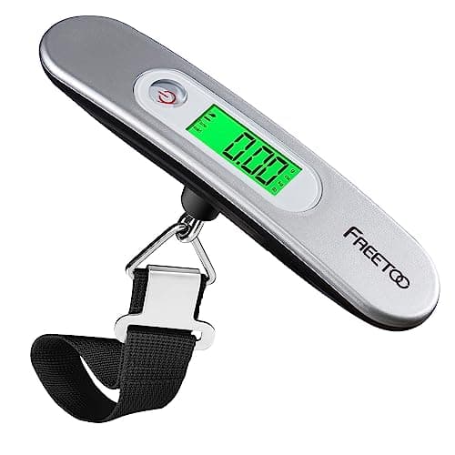 Image of FREETOO Luggage Scales for Suitcases Weighing, Portable Digital Weight Scale for Travel with Tare Function 110 Lb/ 50Kg Capacity (Silver)