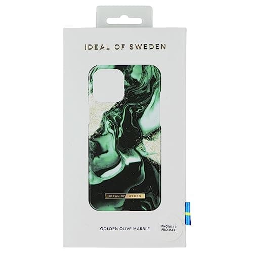 Image of iDeal Of Sweden Printed Case for iPhone 13 Pro Max - Golden Olive Marble