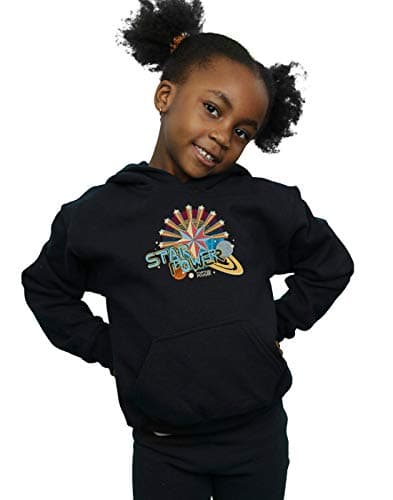 Image of Marvel Girls Captain Marvel Star Power Hoodie Black 7-8 Years