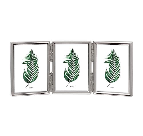 Image of Inov8 Framing Tarnish Resistant Silver Plated Picture Frame - Thin Edge Triple Frame Design for Three Photos 2.5x3.5 Inch (6.5 x 9cm)