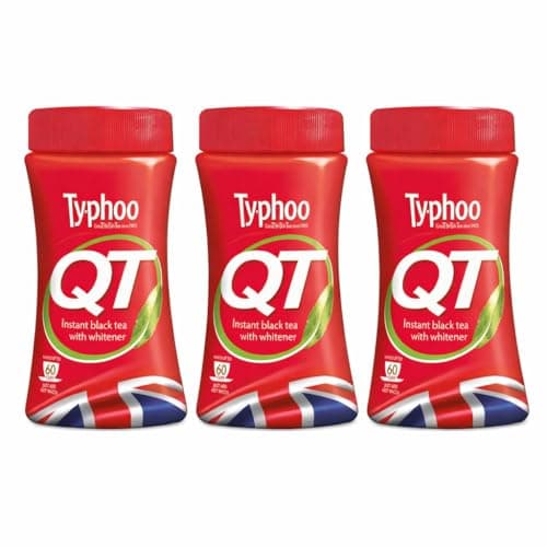 Image of Typhoo QT Instant Black Tea with Whitener 125g - Please Choose an Option (Pack of 3)