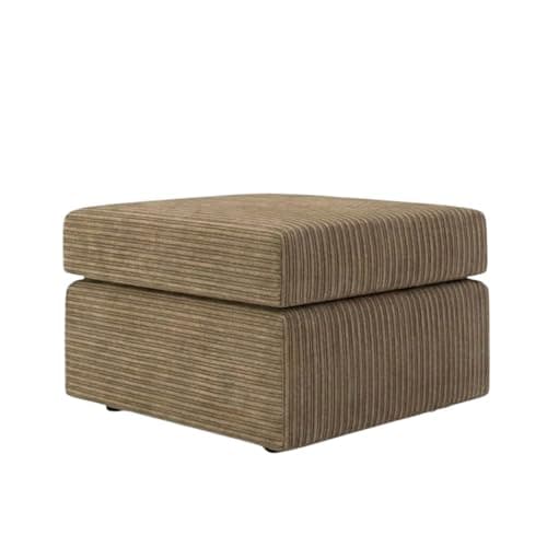 Image of New Gamzo Fabric Corner Sofa Firm | Soft Jumbo Cord 3-4-5 Seater Corner Sofa Left/Right Hand Facing) (Coffee, Footstool)