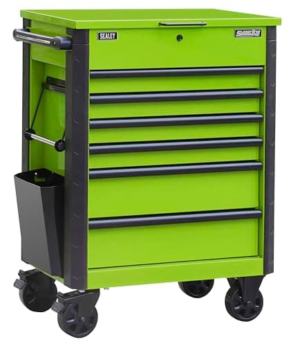 Image of Sealey Superline Pro® 6 Drawer Tool Cabinet with Ball Bearing Slides - Green - AP266HV