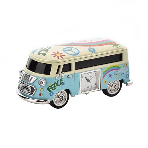 Image of Wm Widdop Miniature Clock - Blue Camper