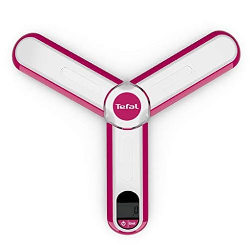 Image of Tefal Ingenio BC5400V0 Folding Kitchen Scales White and Pink