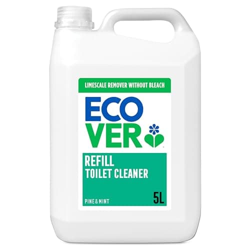 Image of Ecover Toilet Cleaner Refill, Removes Limescale Leaving a Sparkling Clean, Fresh Pine & Mint Scent, 1 x 5L
