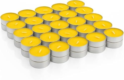 Image of 50x Citronella Tealight Candle Insect Repeller Ideal for Mosquito Fly Insect Repeller in Parties, Events & More 50pk