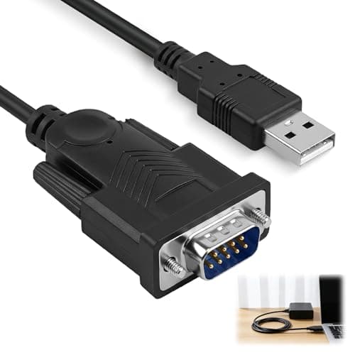 Image of ZESTRO USB to RS232 Serial Adapter Cable 6Ft USB A Male to DB9 RS232 Female Converter with FTDI Chipset for Windows 11/10/8/7 Mac OS Linux Connects Cisco Routers Telescopes and Industrial Devices