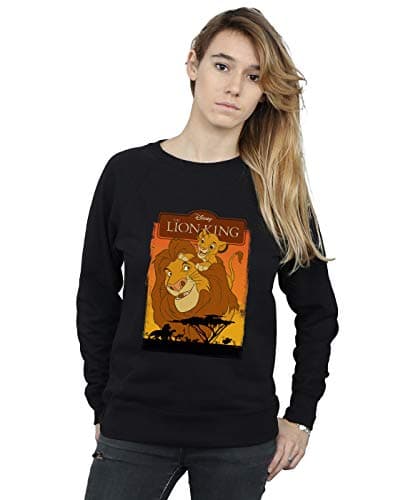 Image of Disney Women's The Lion King Simba And Mufasa Sweatshirt Black Medium