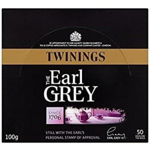 Image of Twinings Earl Grey Tea Enveloped Tea Bags, 6 Boxes of 50 Individually Wrapped Tea Bags