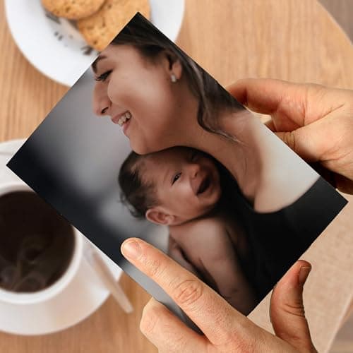 Image of Personalised Photo Upload Greetings Card for Birthday, Mother's Day, Christmas, Anniversary, Valentine, Wedding, Bar/Bat Mitzvah, any occasion (Cursive Font)