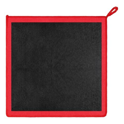 Image of Anglecai Clay Towel 1 Pack 12 x 12 Inch, Red Clay Bar Towel for Auto Detailing Microfiber Car Cloth Cleaner Automotive for Car Detailing