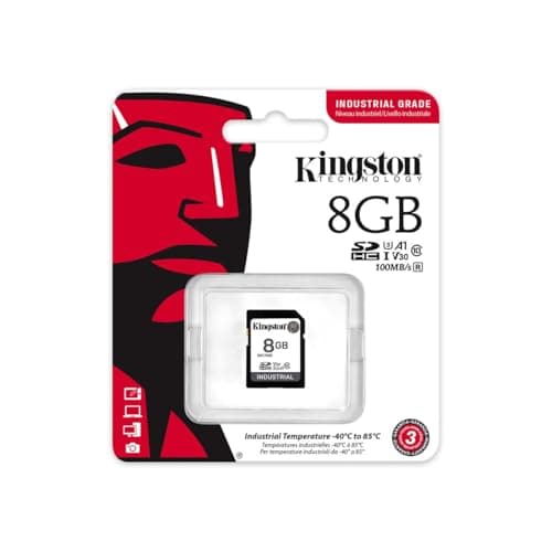 Image of Kingston Industrial SD Card, Up to 100MB/s, High Endurance, UHS-I U3 V30 A1, (SDIT/8GB)