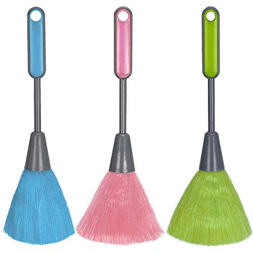 Image of PrettyDate 3 pack Fluffy Microfiber Delicate Kitchen Duster Laptop Keyboard Brush Computer Screen Cleaner Tool Mini Dusting Wand
