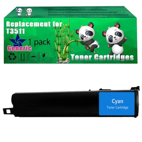 Image of Replacement T3511 Toner Cartridges Compatible for Toshiba E-Studio 3511 E-Studio 4511 Printers, Up to 27000 Pages, Vivid Colors, Contains Chip (1 Pack Cyan)