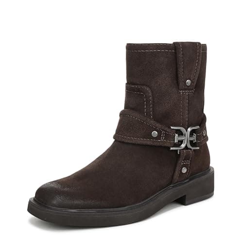Image of Sam Edelman Womens Narra Ankle Boots Dark Brownstone UK 5 Medium Fit
