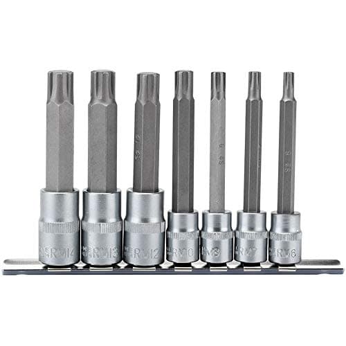 Image of Draper 16346 Square Drive Ribe Socket and Bit 7 Piece Set