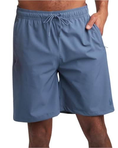 Image of Spyder Mens Athletic Shorts - 8" Inseam Lightweight Active Stretch Quick Dry Woven Workout Shorts for Men for Gym and Running, Slate Blue, 32