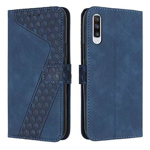 Image of OKZone Compatible With Samsung Galaxy A50/A50S/A30S Case, Wallet Case PU Premium Leather with Card holder Slots Magnetic Shockproof Flip Cover Phone Cases Cover for Samsung A50/A50S/A30S (Blue)