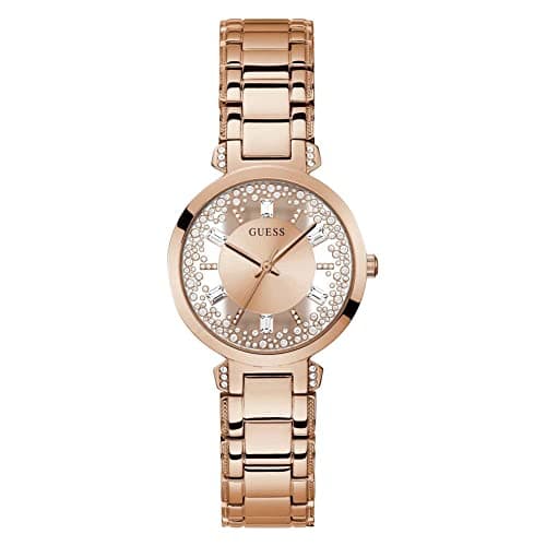 Image of Guess Women's Analogue Quartz Watch Crystal Clear
