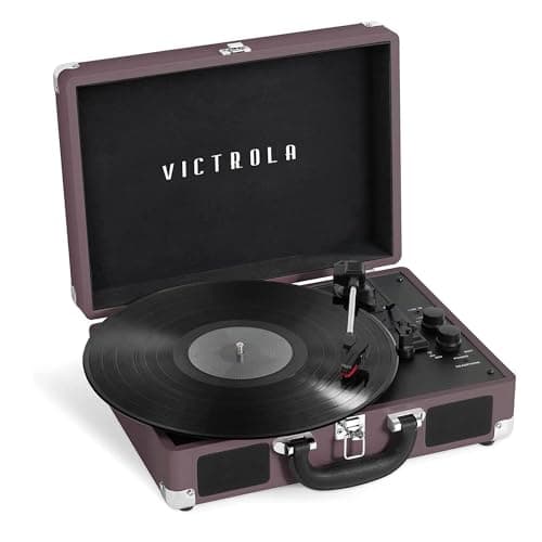 Image of Victrola Journey+ Bluetooth Suitcase Record Player with Three-Speed Turntable | MAGENTA | VSC-400SB-MAG
