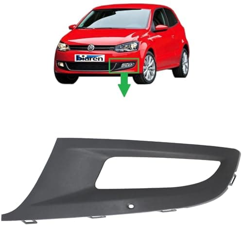 Image of BIAREN Front Bumper Lower Grill Fog Light Cover Trim Left For Volkswagen VW Polo 6R (2009-2013) 6R0853665D 6R0853665D9B9