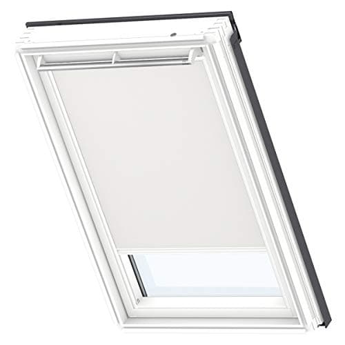 Image of VELUX Original Roof Window Blackout Blind for M06, M35, Light Beige, with White Guide Rail