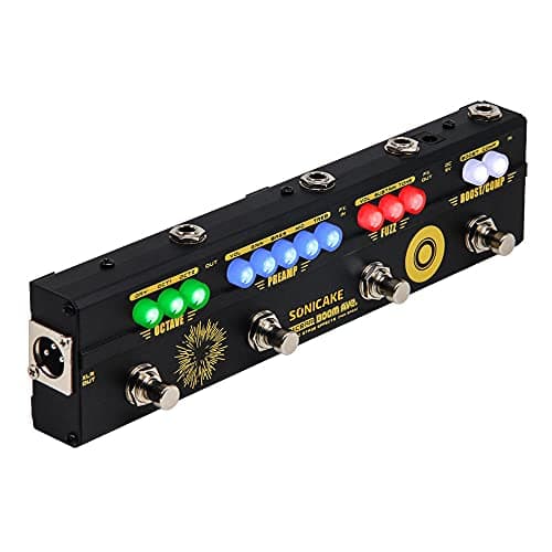 Image of SONICAKE Bass Multi Effects Pedal Preamp Compressor Boost Fuzz Octave Pedal with FX Loop Boom Ave