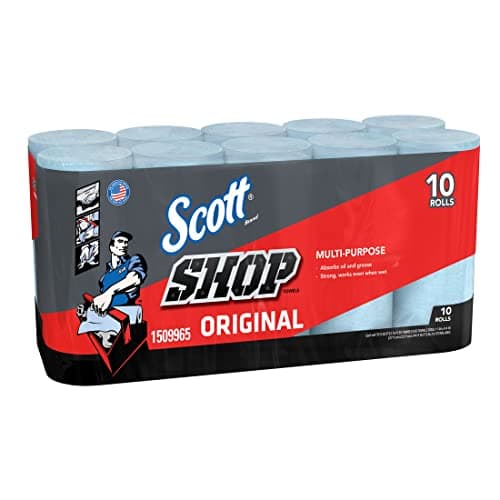 Image of Scott Shop Towels, Blue, 55 Count x 10 Rolls