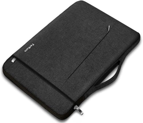 Image of Ferkurn Laptop Sleeve Case Compatible with 12.3" Microsoft Surface Pro 11/10/9/8/X/7+/7/6/5/4, 12.4" Microsoft Surface Laptop Go, MacBook 12, HP, Acer, Waterproof Slim Tablet Cover with Handle, Black