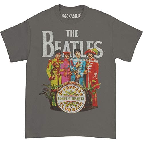 Image of The Beatles Sgt Pepper Charcoal Mens T-Shirt Small