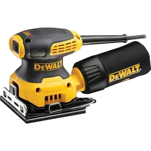 Image of DEWALT DWE6411-GB 240 V 1/4 Sheet Orbital Sander - Yellow/Black