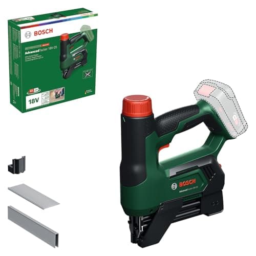 Image of Bosch 18V System Cordless Stapler/Nailer AdvancedTacker 18V-25 (Powerful 2-in-1 Tacking and Nailing; incl. Staples, Nails, Distance-Guide Accessory, Wire-Guide Nose Cap)