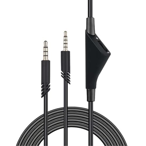 Image of Fascetta Replacement Cable for Astro A40 A10 With Volume Control Inline Mute Cord 3.5mm Audio Aux Cable Compatible With A40 A10 A30 Tr Xbox One Gaming Headset Ps-5/4 Controller 2m Black