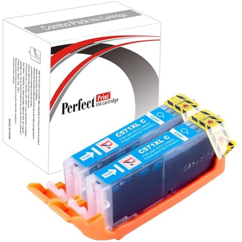 Image of 2 Cyan PerfectPrint Compatible Ink Cartridge Replace CLI571 for Canon Pixma MG5750 MG5751 MG5752 MG5753 MG6850 MG6851 MG6852 MG6853 MG7750 MG7751 MG7752 MG7753