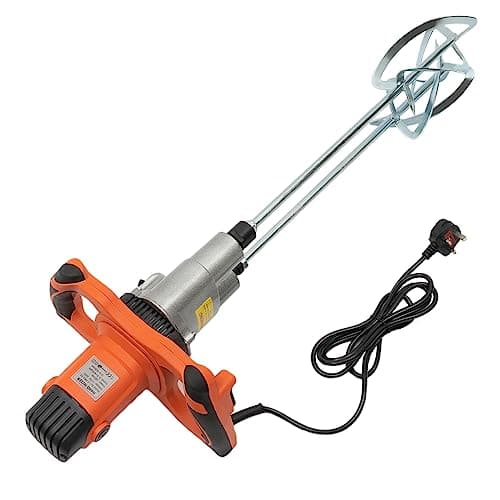Image of Cement Mixer Paddle Mixer,1800W Handheld Electric Cement Mixer,2-Speed Double-Rod Mixer Mit Locking Function,Paint Mortar Mixer for Mortar Concrete Joints