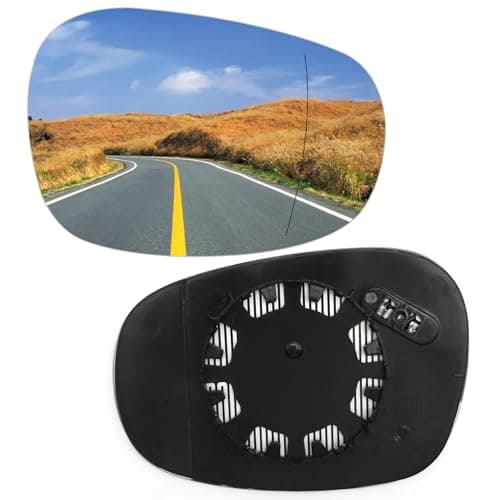 Image of JUUDDENPARTS 51167252894 Front Right Driver Side Heated Wing Mirror Glass, Replacement for BMW 1 3 Series E81 E88 E90 E91 E92 E93 Cabriolet 2011-2013 Wing Mirror Glass Right RHD (Right Side)
